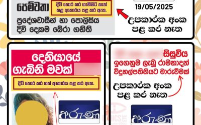 දිවි තොර කර ගැනීම් හෝ ඊට තැත් කිරීම් වාර්තා කිරීම
