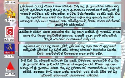 ජනපති ට්රම්ප්ගෙන් ලංකාවට 44% තීරු බදු