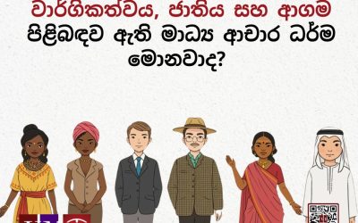 වාර්ගිකත්වය,ජාතිය සහ ආගම පිළිබදව ඇති මාධ්‍ය ආචාර ධර්ම මොනවාද?
