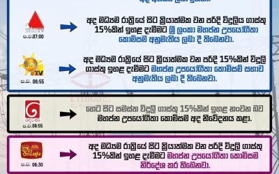 විදුලි බිල වැඩි වීම- රූපවාහිනි පුවත් ඔස්සේ