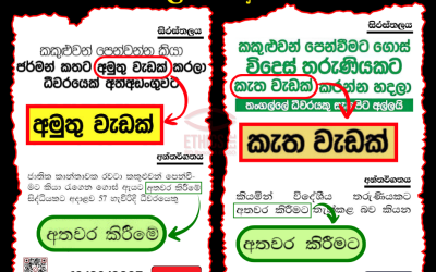 අමුතු/කැත වැඩ වෙනුවට ලිංගික අතවරය?