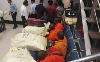 Airport arrest of persons in Buddhist robes, with drugs