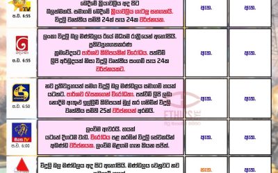 ප්රතිව්යුහගත කළ විදුලි බල මණ්ඩලය නව සමාගම් හයකට බෙදෙයි.