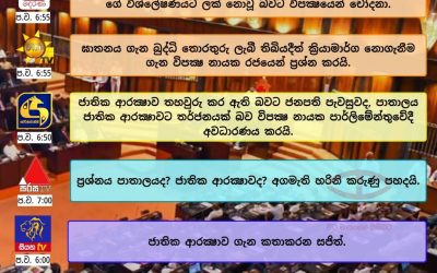 පාතාලය සහ ජාතික ආරක්ෂාව පිළිබඳ පක්ෂ සහ විපක්ෂ අදහස්