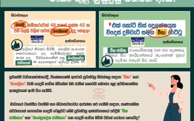 වගකීම් සහගත මාධ්‍ය වාර්තාකරණයක නියැලෙමු!