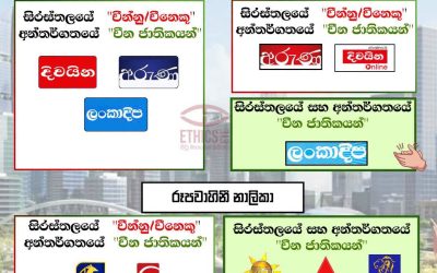 * ”චීන්නු/චීනෙකු” භාවිතය.මාධ්‍ය තුළ සෘණාත්මක සන්දර්භයක නිරතුරුවම භාවිත වීමේදී චීන ජාතිකයන් කෙරෙහි අවමන් සහගත ආකල්ප ඇති කළ හැක.