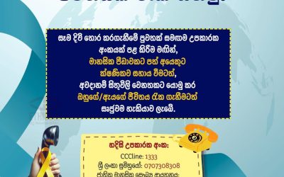 උපකාරක අංකයක් පළ කරමු, ජීවිතයක් රැක ගනිමු!