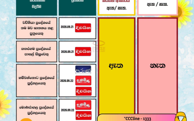 දිවි තොර කරගැනීම් වගකීමෙන් වාර්තා කරමු!